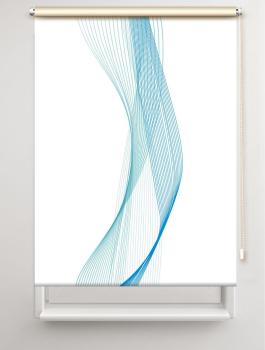 Rollo Stream two Apfel - türkis , Rollo, Motivrollo, Rollo mit Druck, Fotorollo, bedrucktes Rollo, Fensterrollo,verdunkelndes Rollo, Sonnenschutz Rollo
